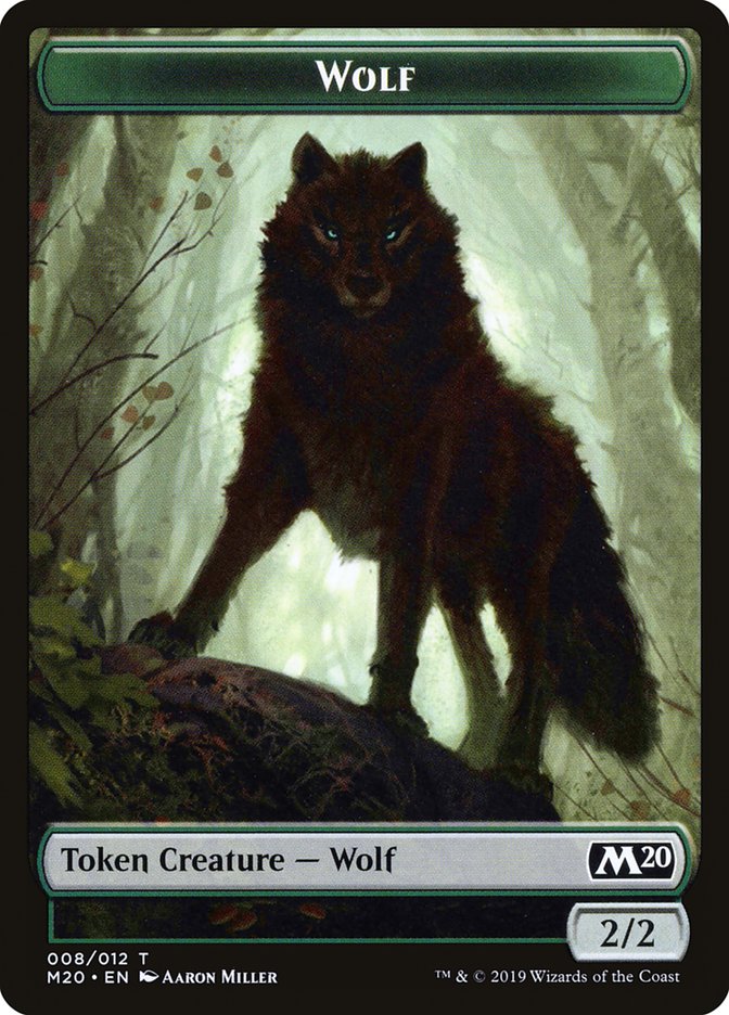 Wolf Token [Core Set 2020 Tokens] MTG Single Magic: The Gathering    | Red Claw Gaming