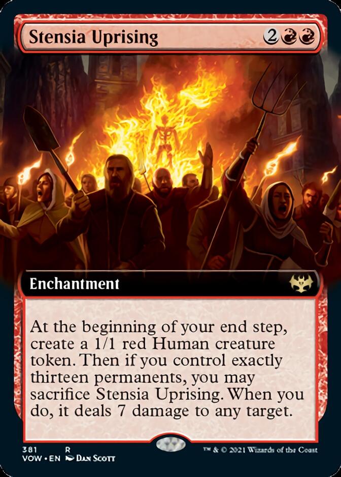 Stensia Uprising (Extended Art) [Innistrad: Crimson Vow] MTG Single Magic: The Gathering    | Red Claw Gaming