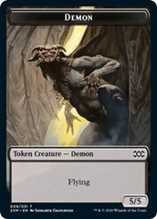 Demon // Elemental Double-Sided Token [Double Masters Tokens] MTG Single Magic: The Gathering    | Red Claw Gaming