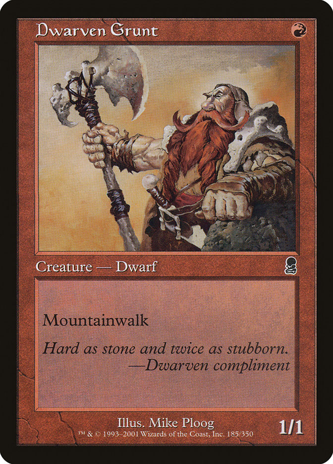 Dwarven Grunt [Odyssey] MTG Single Magic: The Gathering    | Red Claw Gaming