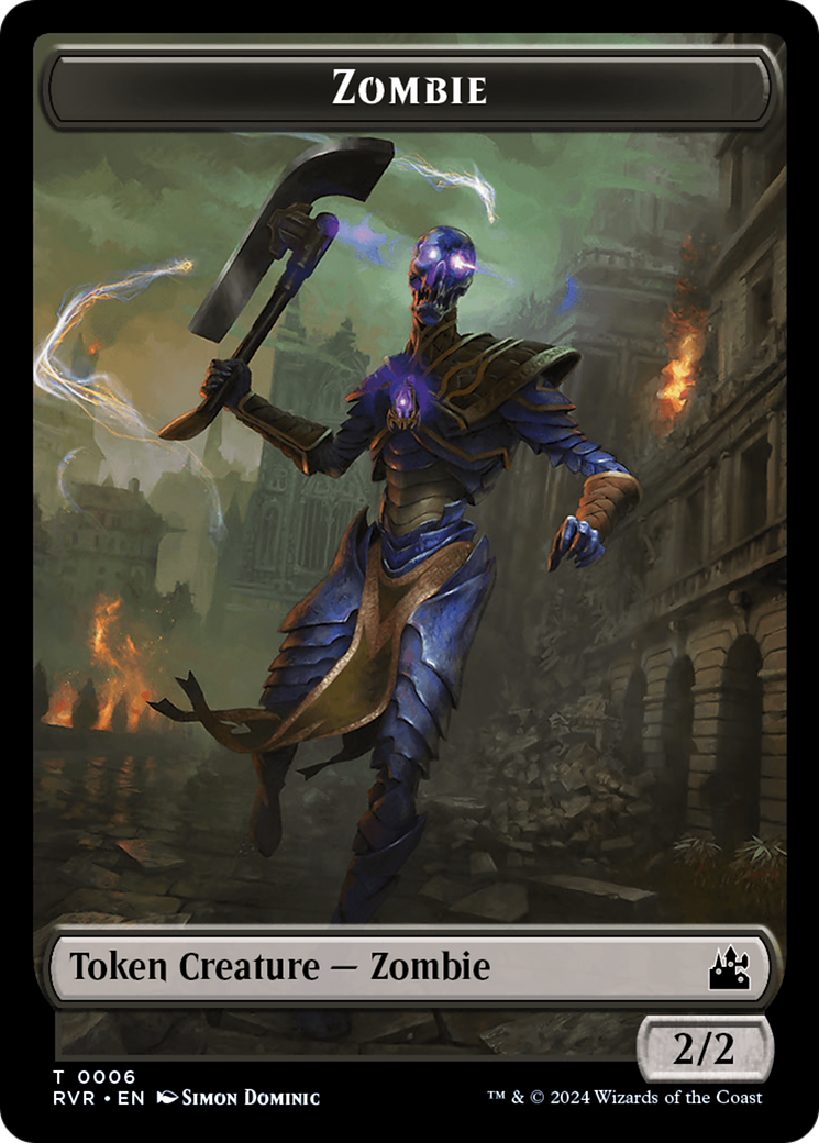 Zombie Token [Ravnica Remastered Tokens] MTG Single Magic: The Gathering    | Red Claw Gaming