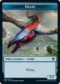 Drake // Insect (018) Double-Sided Token [Commander 2020 Tokens] MTG Single Magic: The Gathering    | Red Claw Gaming