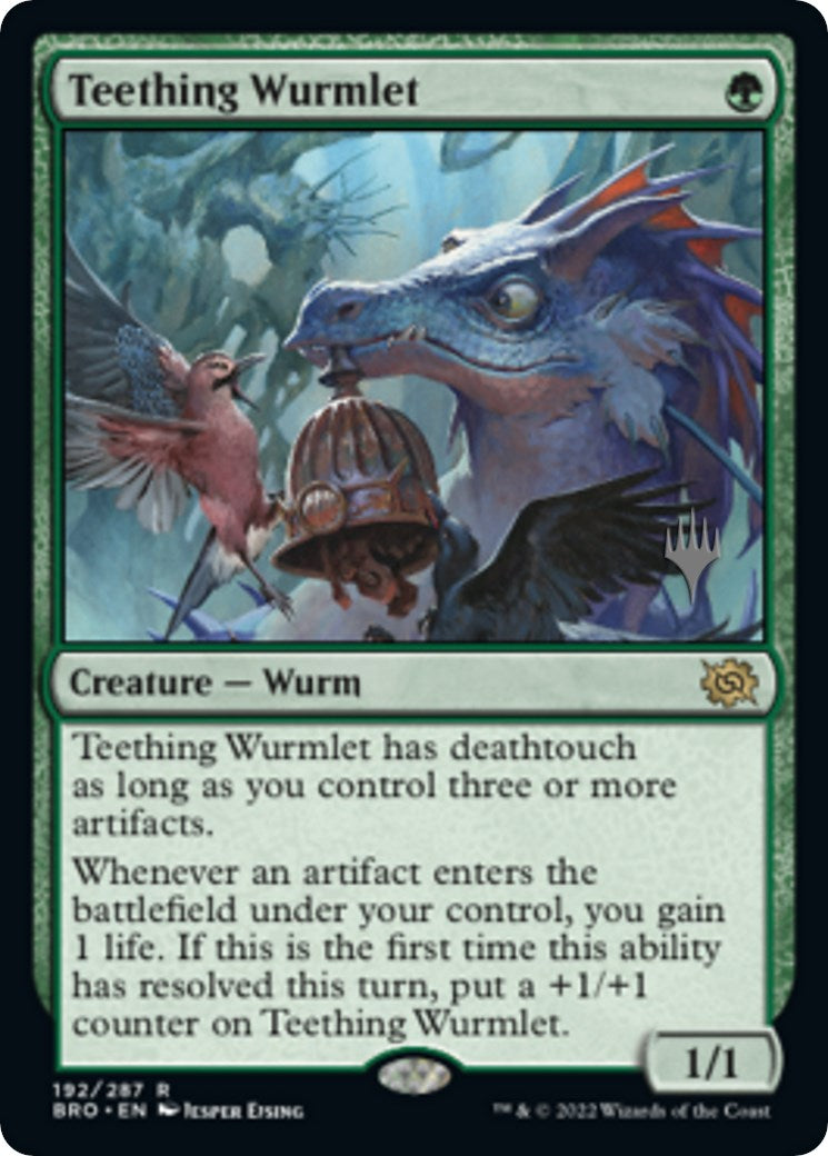 Teething Wurmlet (Promo Pack) [The Brothers' War Promos] MTG Single Magic: The Gathering    | Red Claw Gaming