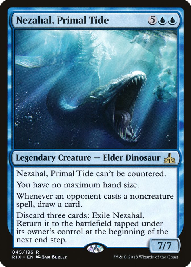 Nezahal, Primal Tide [Rivals of Ixalan] MTG Single Magic: The Gathering    | Red Claw Gaming
