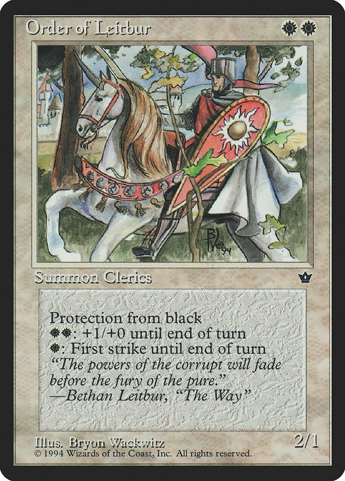 Order of Leitbur (Horse Facing Left) [Fallen Empires] MTG Single Magic: The Gathering    | Red Claw Gaming