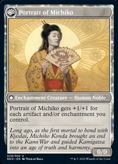 Michiko's Reign of Truth // Portrait of Michiko [Kamigawa: Neon Dynasty] MTG Single Magic: The Gathering    | Red Claw Gaming