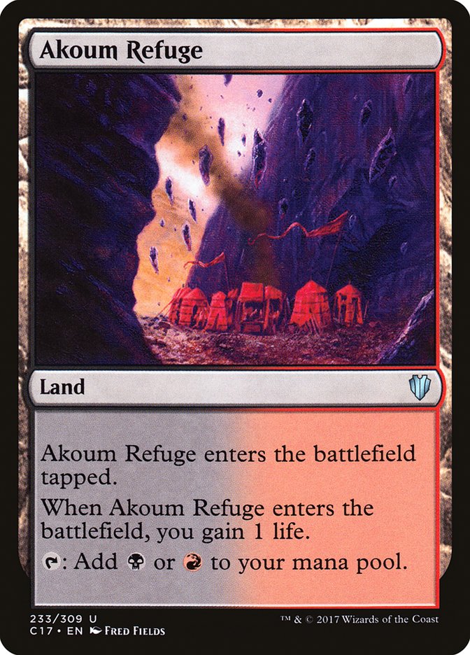 Akoum Refuge [Commander 2017] MTG Single Magic: The Gathering    | Red Claw Gaming