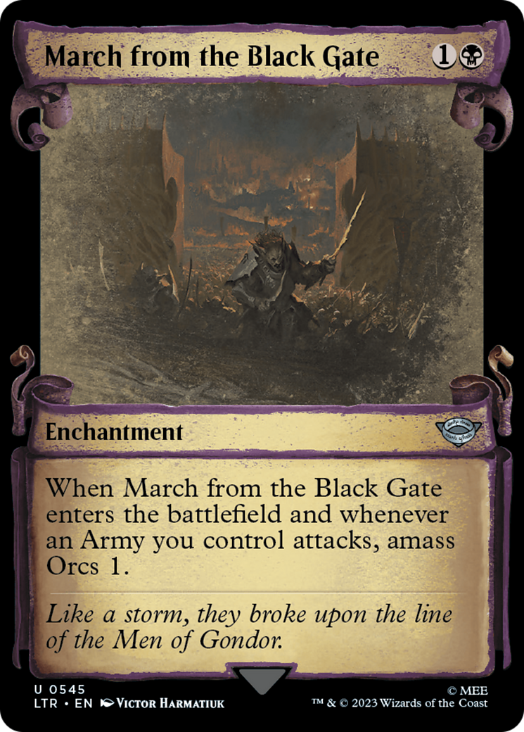 March from the Black Gate [The Lord of the Rings: Tales of Middle-Earth Showcase Scrolls] MTG Single Magic: The Gathering    | Red Claw Gaming