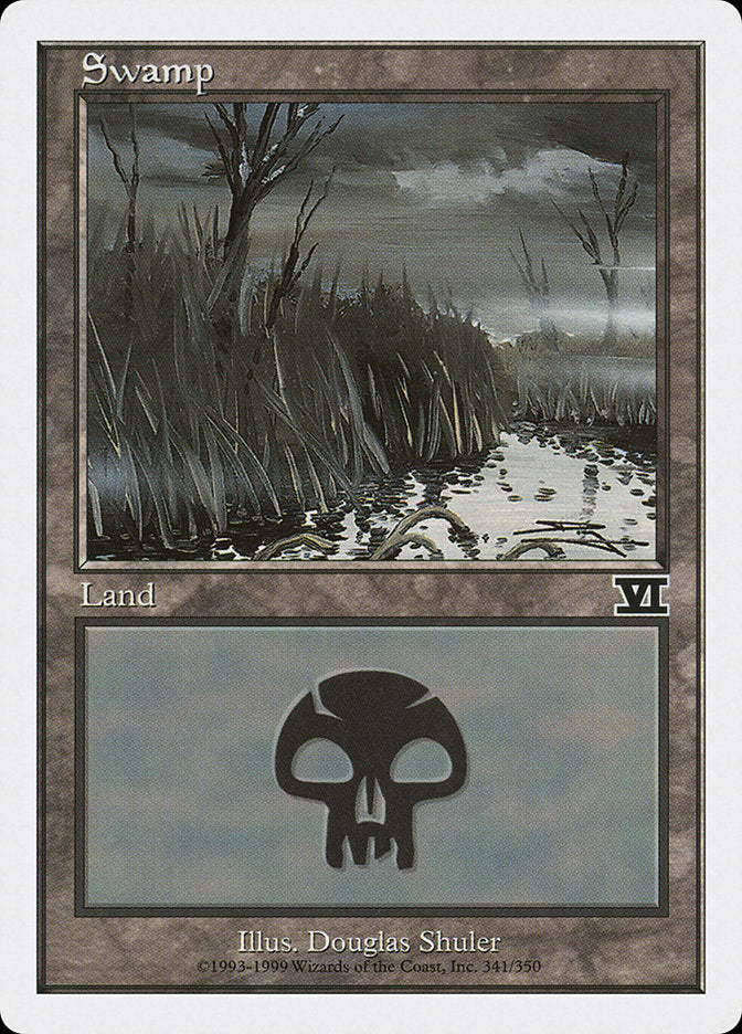 Swamp (341) [Classic Sixth Edition] MTG Single Magic: The Gathering    | Red Claw Gaming