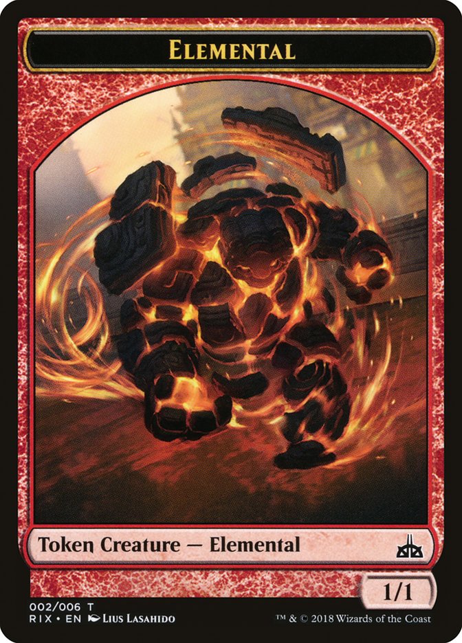 Elemental Token (002/006) [Rivals of Ixalan Tokens] MTG Single Magic: The Gathering    | Red Claw Gaming