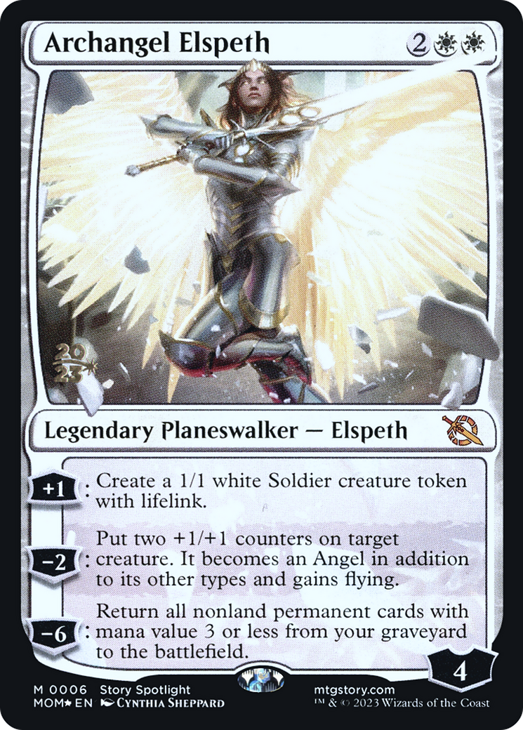 Archangel Elspeth [March of the Machine Prerelease Promos] MTG Single Magic: The Gathering    | Red Claw Gaming