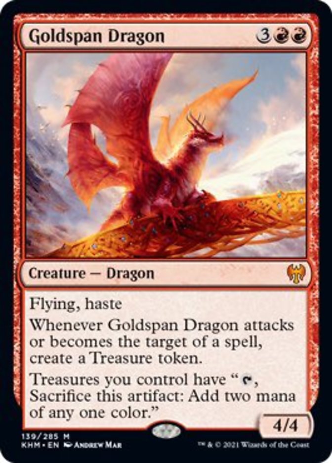 Goldspan Dragon [Kaldheim] MTG Single Magic: The Gathering    | Red Claw Gaming