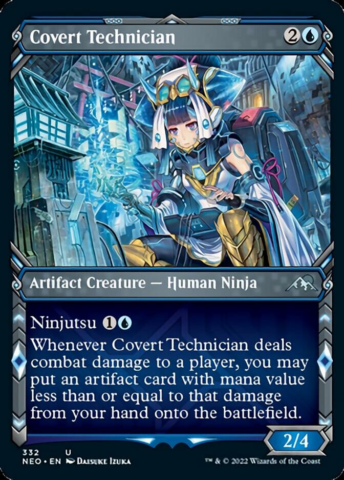 Covert Technician (Showcase Ninja) [Kamigawa: Neon Dynasty] MTG Single Magic: The Gathering    | Red Claw Gaming