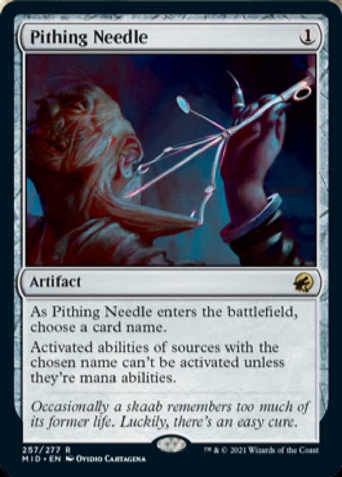 Pithing Needle [Innistrad: Midnight Hunt] MTG Single Magic: The Gathering    | Red Claw Gaming