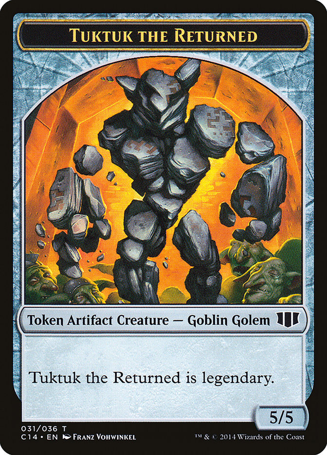 Daretti, Scrap Savant Emblem // Tuktuk the Returned Double-Sided Token [Commander 2014 Tokens] MTG Single Magic: The Gathering    | Red Claw Gaming