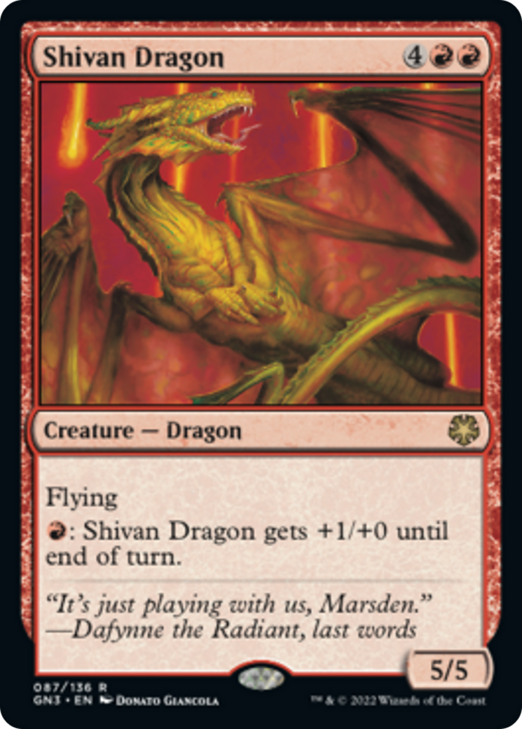 Shivan Dragon [Game Night: Free-for-All] MTG Single Magic: The Gathering    | Red Claw Gaming