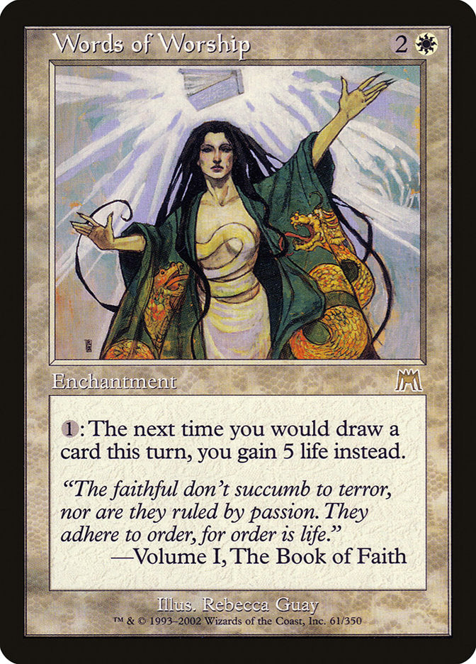 Words of Worship [Onslaught] MTG Single Magic: The Gathering    | Red Claw Gaming