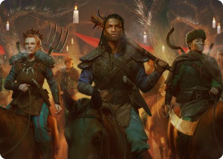 Candlelit Cavalry Art Card [Innistrad: Midnight Hunt Art Series] MTG Single Magic: The Gathering    | Red Claw Gaming