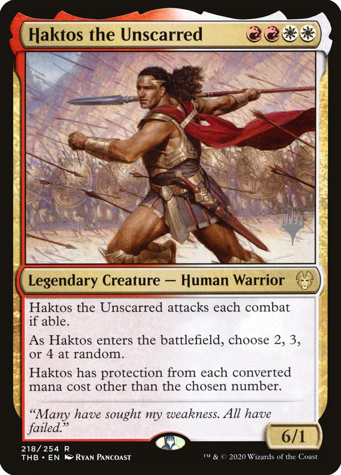 Haktos the Unscarred (Promo Pack) [Theros Beyond Death Promos] MTG Single Magic: The Gathering    | Red Claw Gaming
