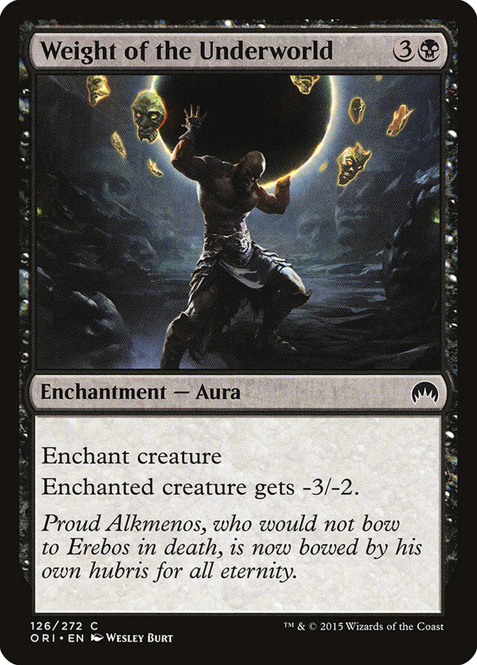Weight of the Underworld [Magic Origins] MTG Single Magic: The Gathering    | Red Claw Gaming