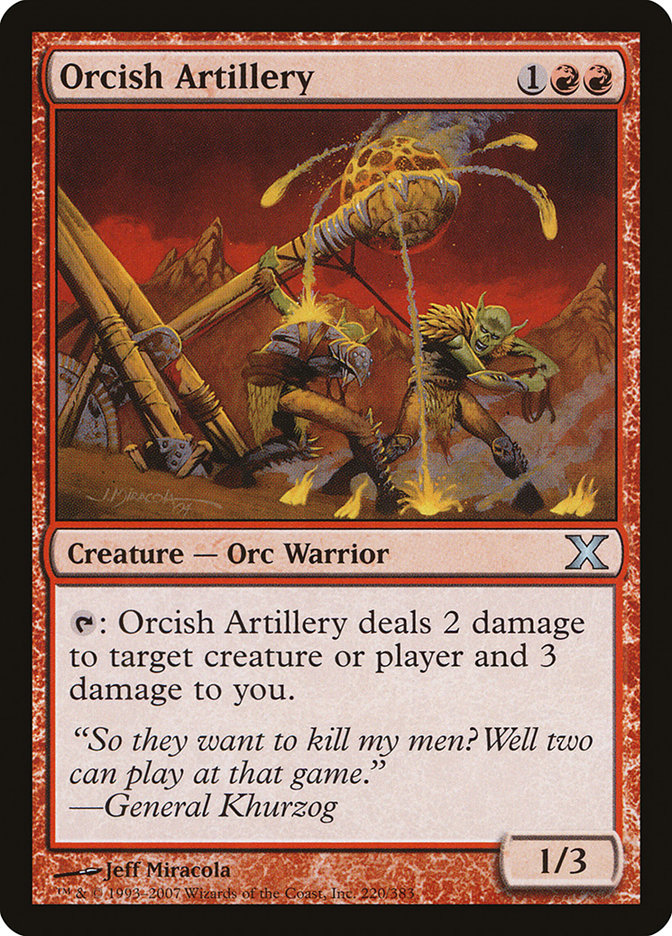 Orcish Artillery [Tenth Edition] MTG Single Magic: The Gathering    | Red Claw Gaming