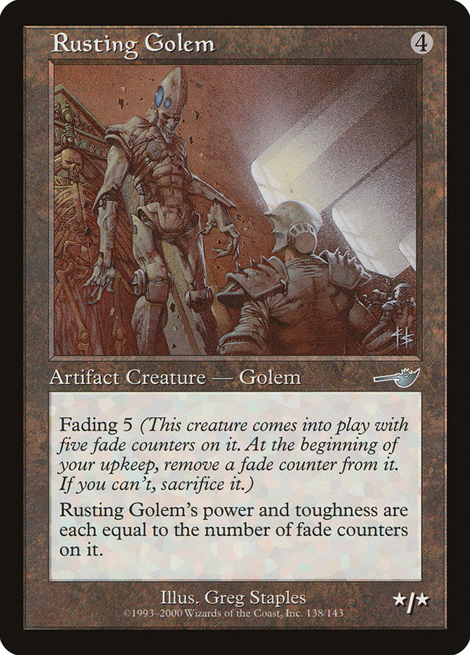 Rusting Golem [Nemesis] MTG Single Magic: The Gathering    | Red Claw Gaming