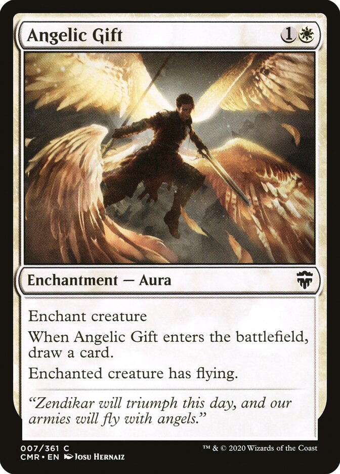 Angelic Gift [Commander Legends] MTG Single Magic: The Gathering    | Red Claw Gaming