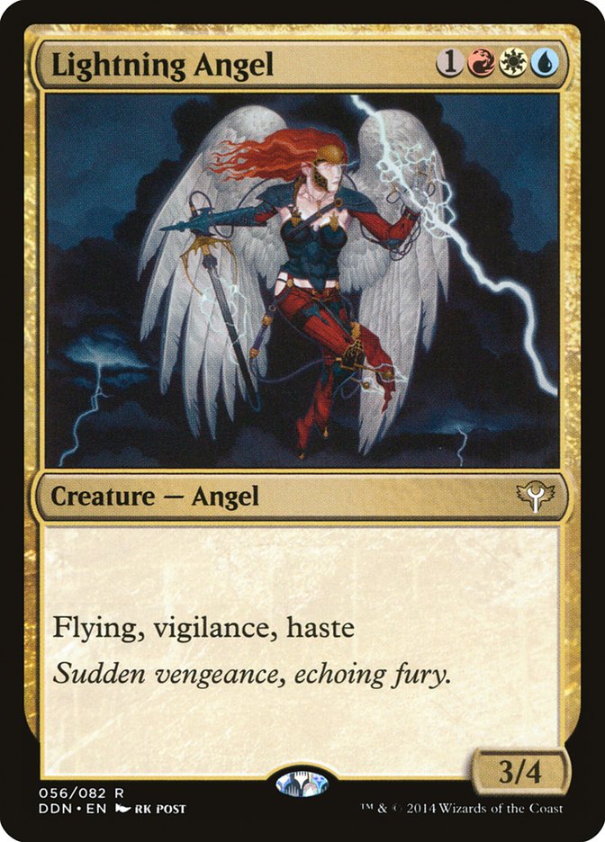 Lightning Angel [Duel Decks: Speed vs. Cunning] MTG Single Magic: The Gathering    | Red Claw Gaming
