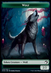Wolf // Knight Double-Sided Token [Innistrad: Midnight Hunt Commander Tokens] MTG Single Magic: The Gathering    | Red Claw Gaming