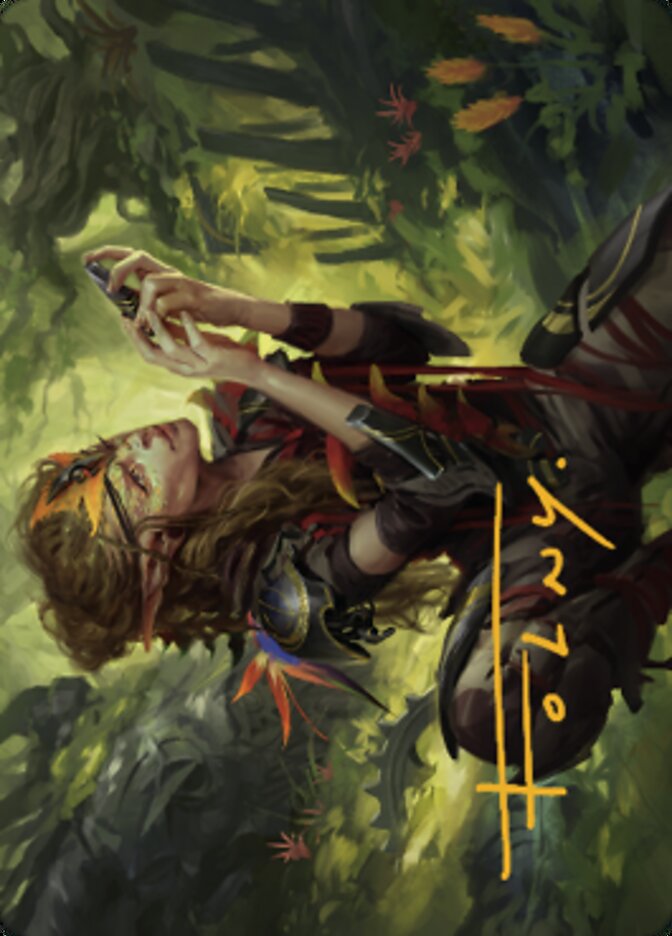 Meria, Scholar of Antiquity Art Card (Gold-Stamped Signature) [Dominaria United Art Series] MTG Single Magic: The Gathering    | Red Claw Gaming