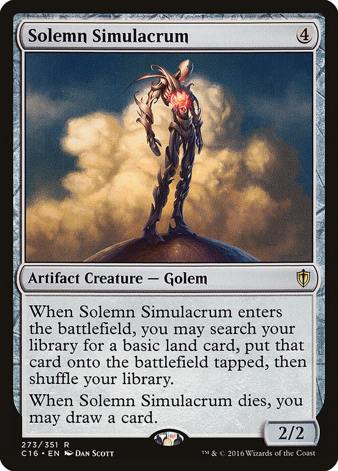 Solemn Simulacrum [Commander 2016] MTG Single Magic: The Gathering    | Red Claw Gaming
