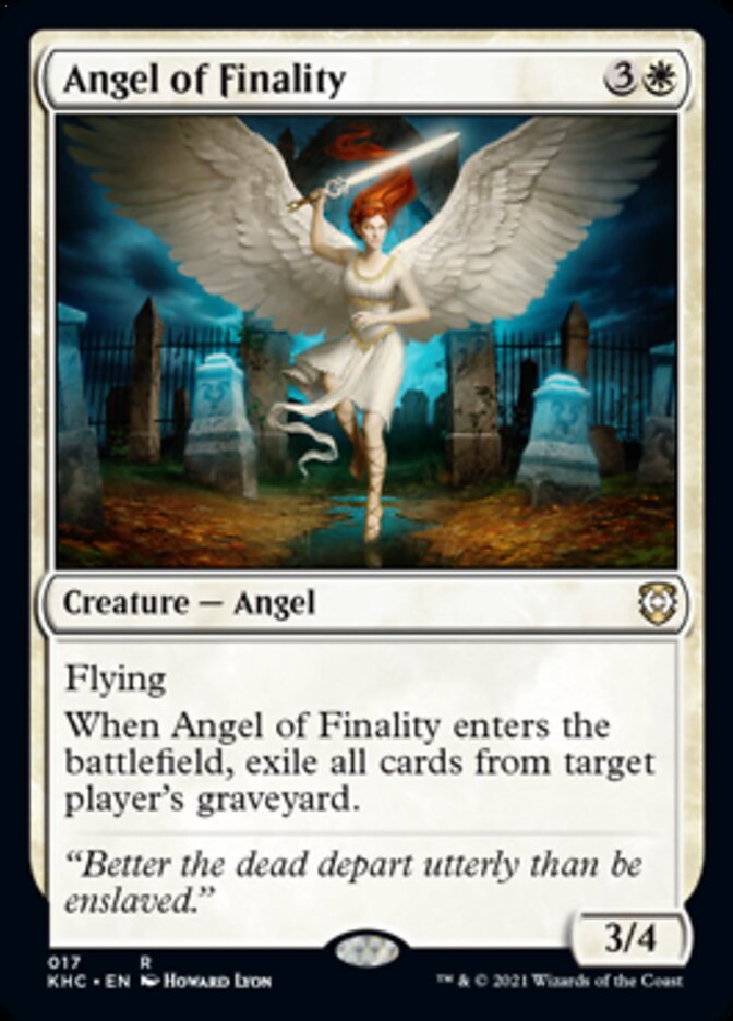 Angel of Finality [Kaldheim Commander] MTG Single Magic: The Gathering    | Red Claw Gaming