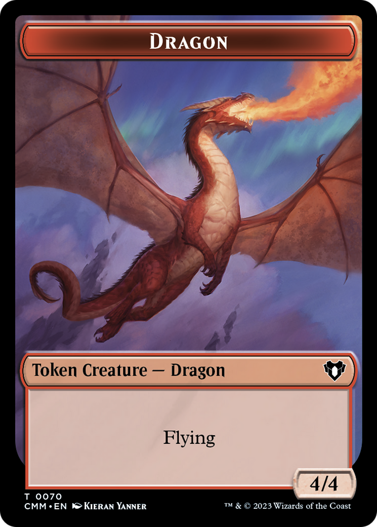 Dragon // Kor Ally Double-Sided Token [Commander Masters Tokens] MTG Single Magic: The Gathering    | Red Claw Gaming