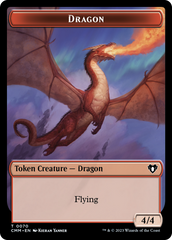 Dragon // Kor Ally Double-Sided Token [Commander Masters Tokens] MTG Single Magic: The Gathering    | Red Claw Gaming