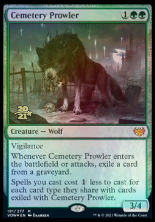 Cemetery Prowler [Innistrad: Crimson Vow Prerelease Promos] MTG Single Magic: The Gathering    | Red Claw Gaming