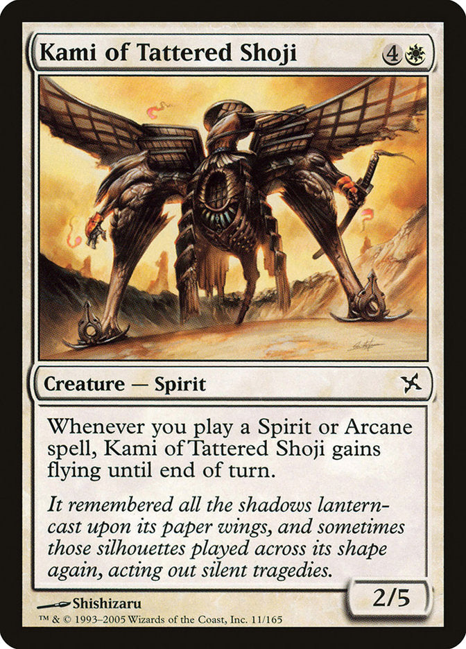 Kami of Tattered Shoji [Betrayers of Kamigawa] MTG Single Magic: The Gathering    | Red Claw Gaming