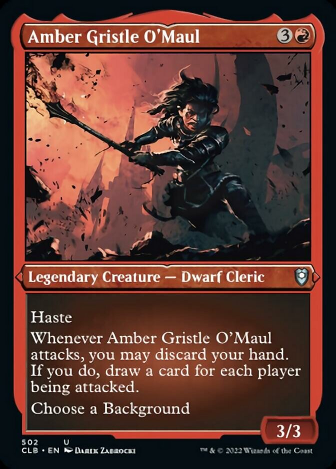 Amber Gristle O'Maul (Foil Etched) [Commander Legends: Battle for Baldur's Gate] MTG Single Magic: The Gathering    | Red Claw Gaming