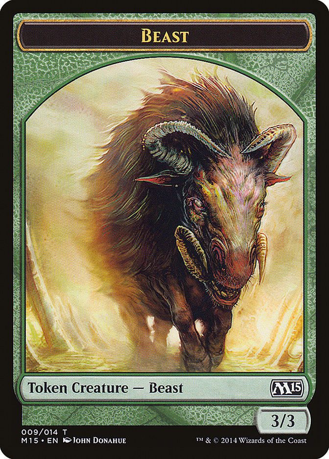 Beast Token (009/014) [Magic 2015 Tokens] MTG Single Magic: The Gathering    | Red Claw Gaming