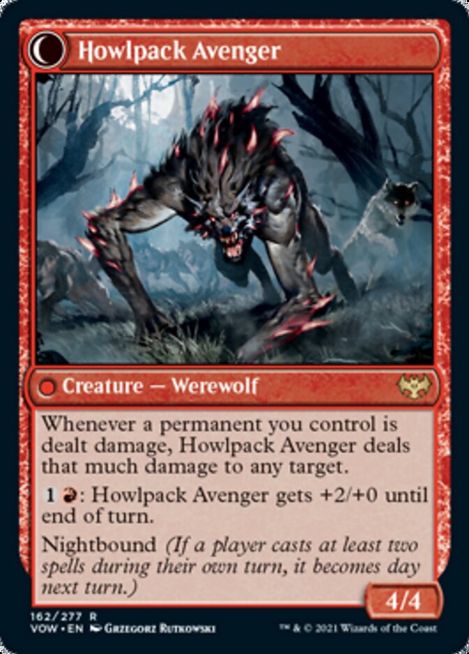 Ill-Tempered Loner // Howlpack Avenger [Innistrad: Crimson Vow] MTG Single Magic: The Gathering    | Red Claw Gaming