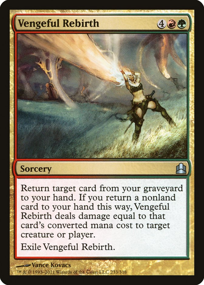 Vengeful Rebirth [Commander 2011] MTG Single Magic: The Gathering    | Red Claw Gaming