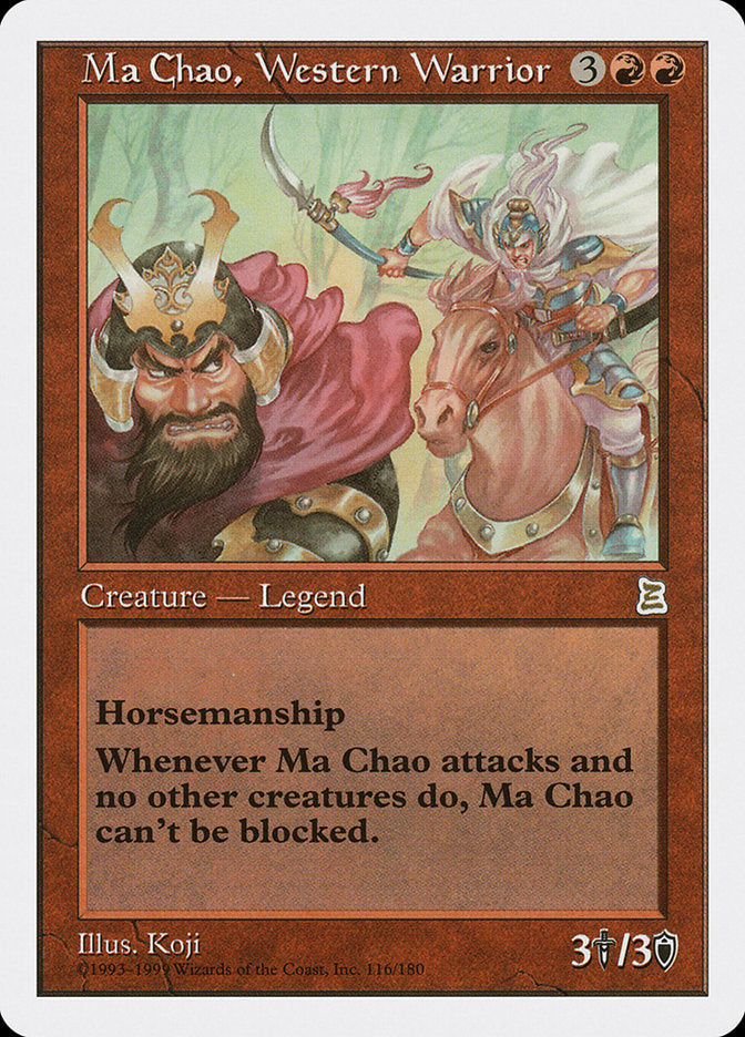 Ma Chao, Western Warrior [Portal Three Kingdoms] MTG Single Magic: The Gathering    | Red Claw Gaming
