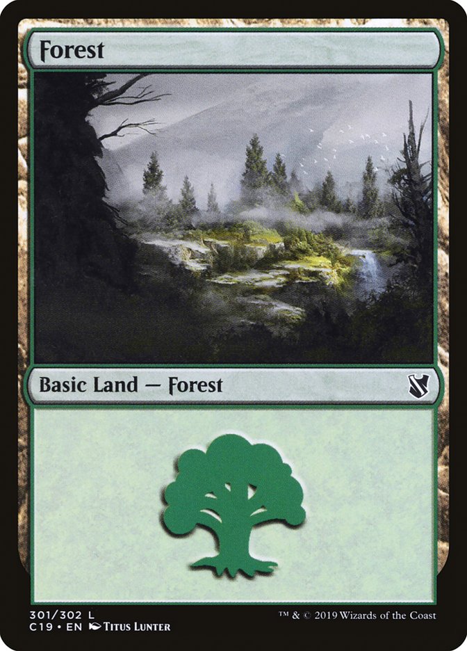 Forest (301) [Commander 2019] MTG Single Magic: The Gathering    | Red Claw Gaming