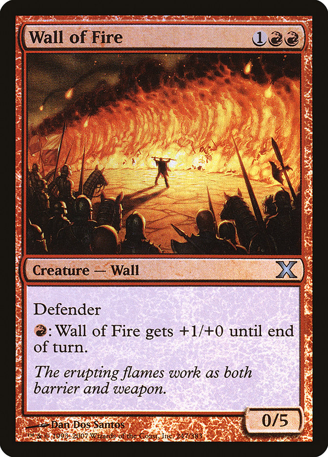 Wall of Fire (Premium Foil) [Tenth Edition] MTG Single Magic: The Gathering    | Red Claw Gaming