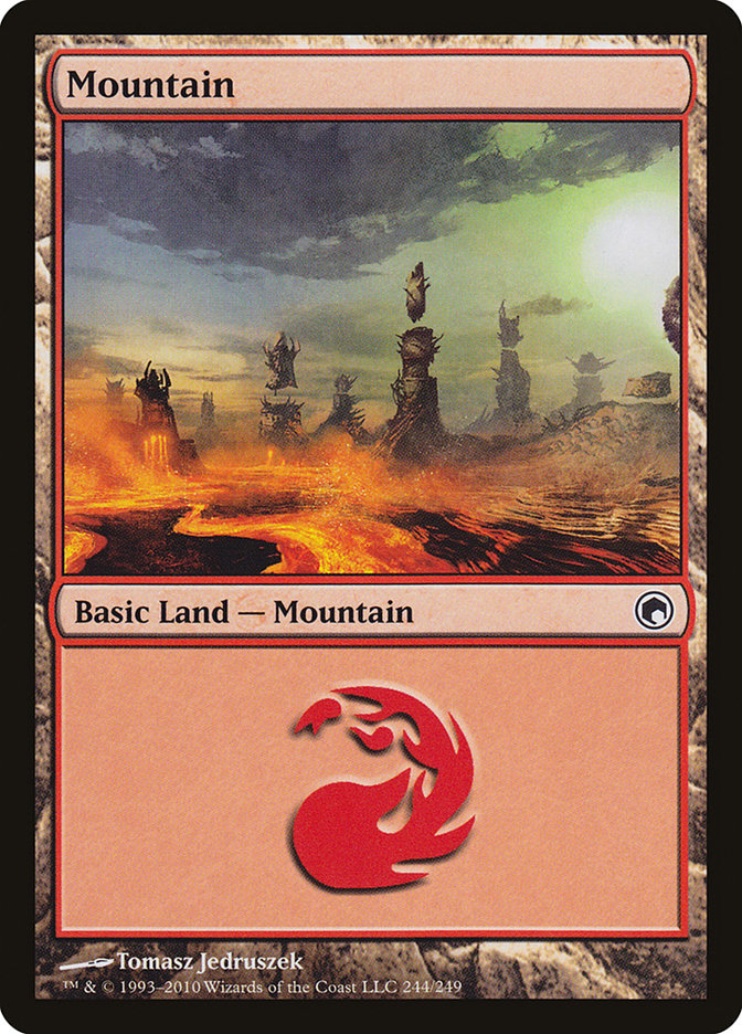 Mountain (244) [Scars of Mirrodin] MTG Single Magic: The Gathering    | Red Claw Gaming