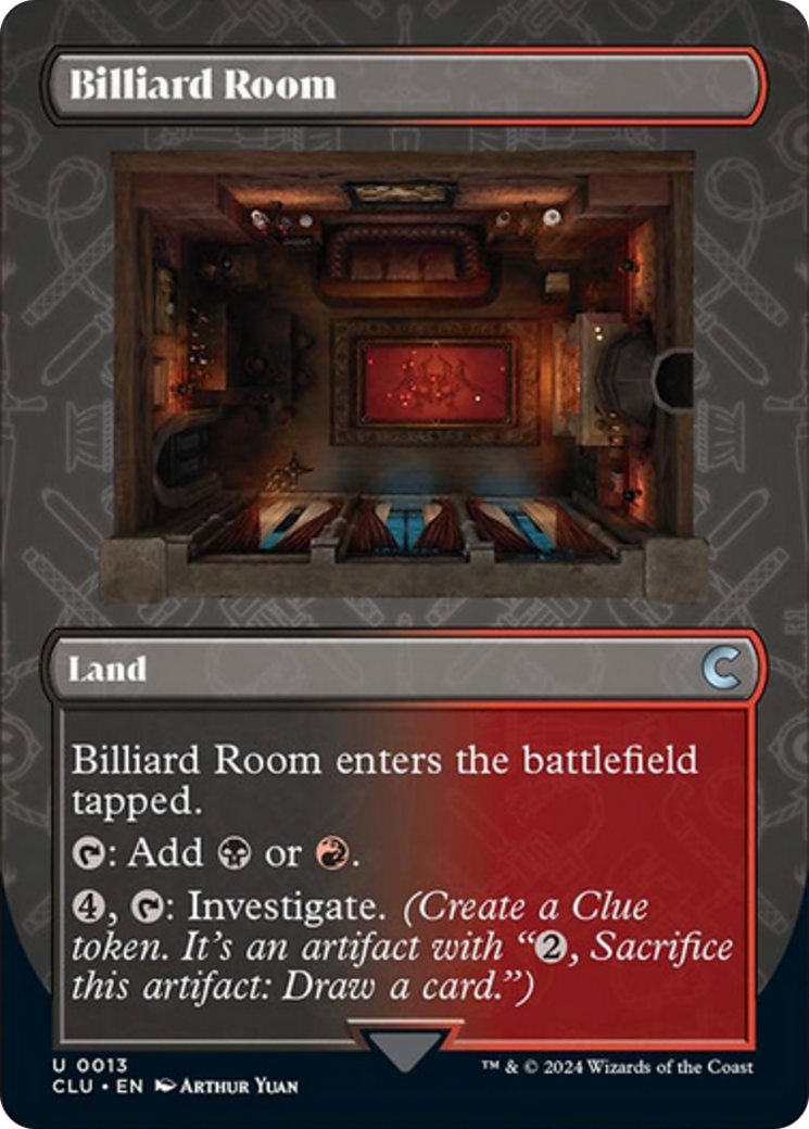 Billiard Room (Borderless) [Ravnica: Clue Edition] MTG Single Magic: The Gathering    | Red Claw Gaming