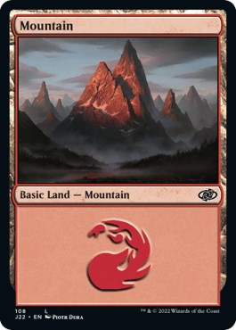 Mountain (108) [Jumpstart 2022] MTG Single Magic: The Gathering    | Red Claw Gaming