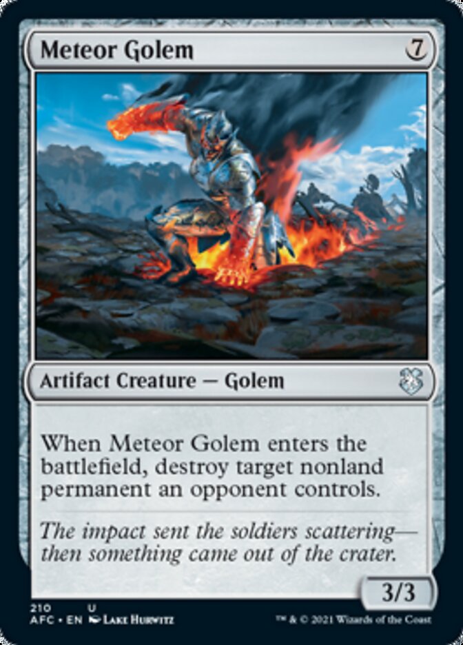 Meteor Golem [Dungeons & Dragons: Adventures in the Forgotten Realms Commander] MTG Single Magic: The Gathering    | Red Claw Gaming