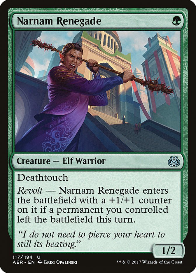 Narnam Renegade [Aether Revolt] MTG Single Magic: The Gathering    | Red Claw Gaming