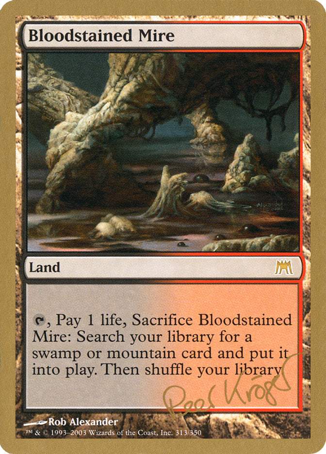 Bloodstained Mire (Peer Kroger) [World Championship Decks 2003] MTG Single Magic: The Gathering    | Red Claw Gaming