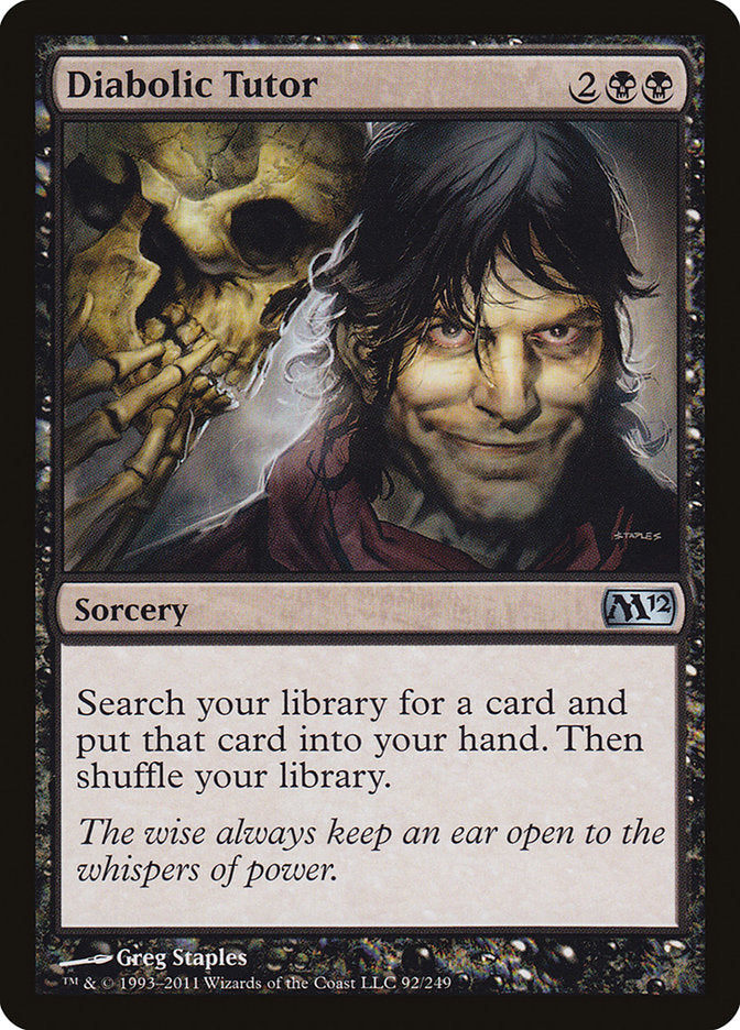 Diabolic Tutor [Magic 2012] MTG Single Magic: The Gathering    | Red Claw Gaming